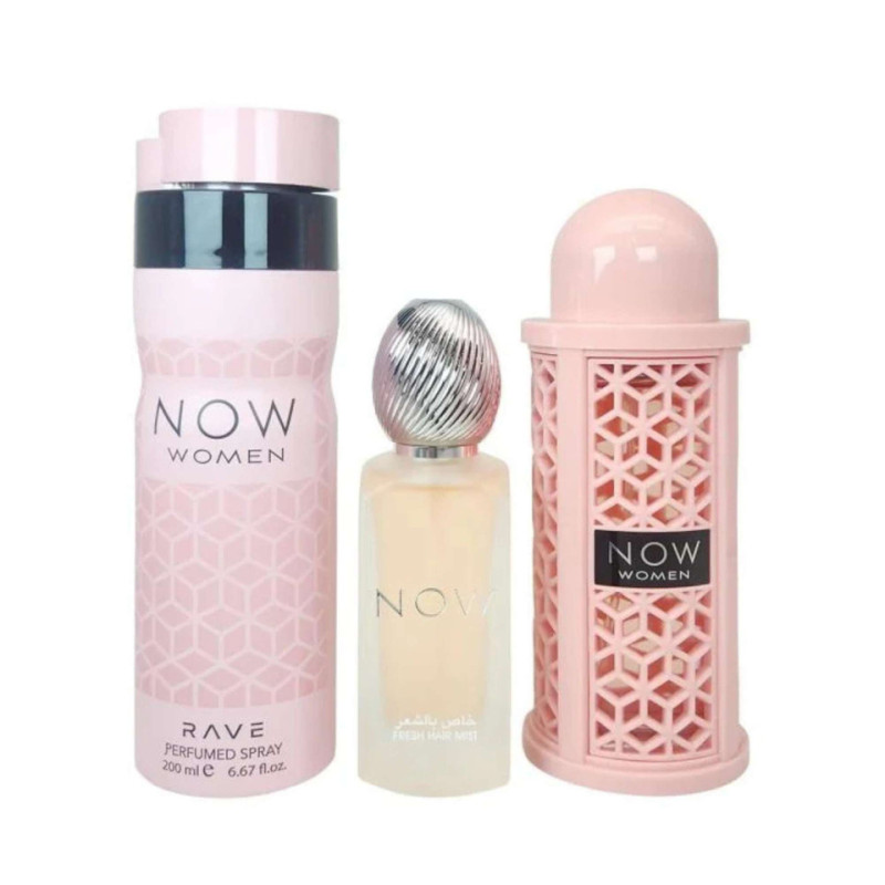 Lattafa Rave Now Women gift set - +Hair Mist + Perfumed Spray 200